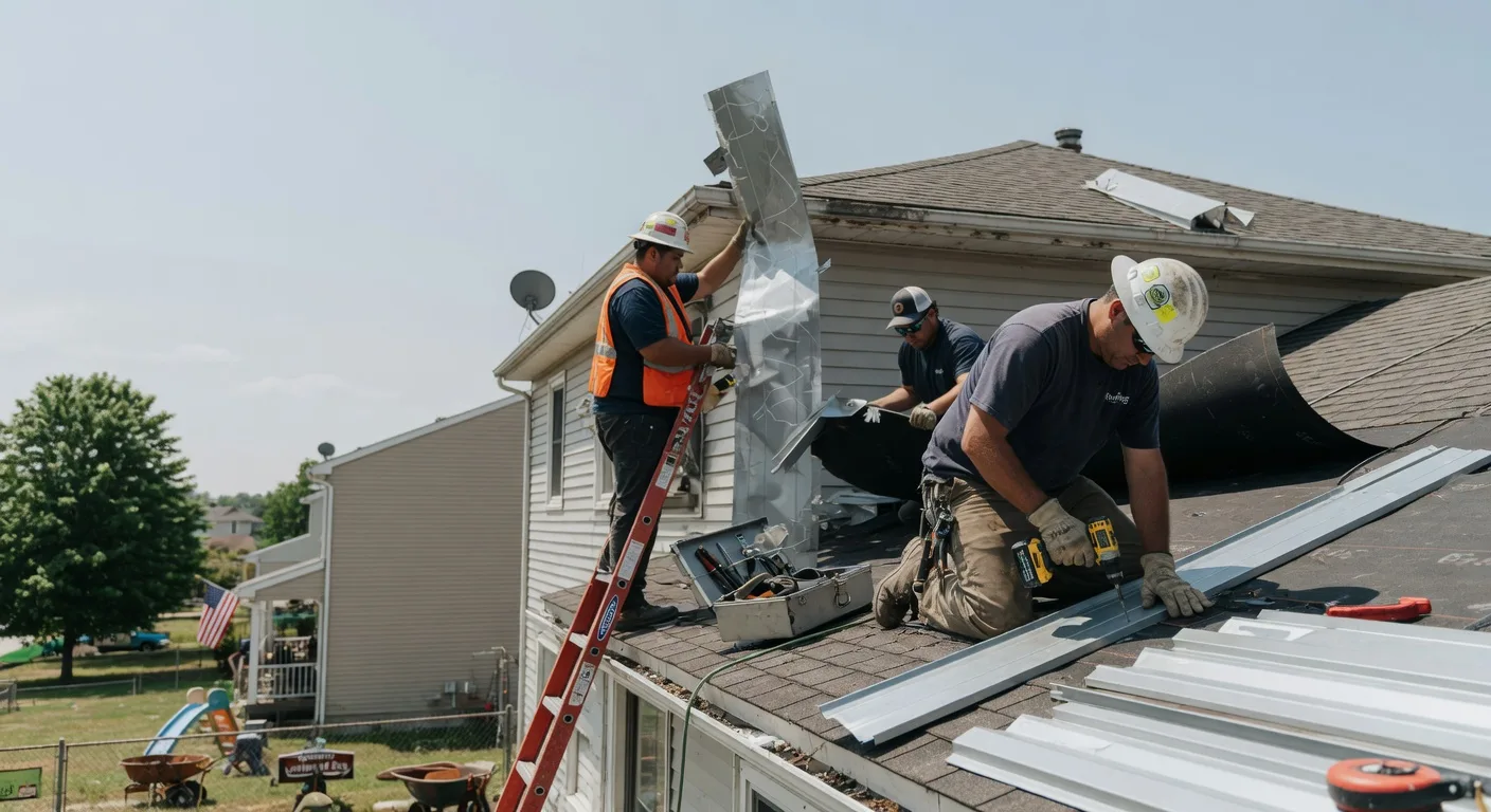 Storm Damage Metal Roof Repair in Otter Lake, MI